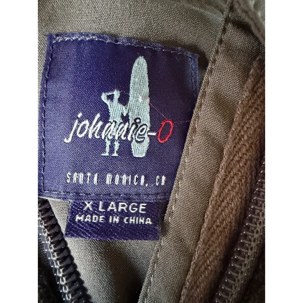 Johnnie-O Men's Full-Zip Sleeveless Vest Size XL Black Gray Logo Pockets